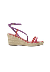 Mangará Atelier Pink Leather Espadrille Wedges Romã – Women’S Jute Platform Sandals