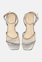 Mangará Atelier Silver Leather Flat Sandals – Handcrafted With Crystal Straps
