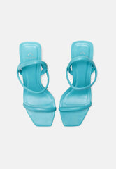 Mangará Atelier Turquoise Goat Leather Sandals – 6.5 Cm Block Heel