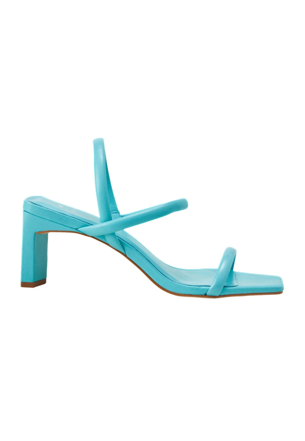 Mangará Atelier Turquoise Goat Leather Sandals – 6.5 Cm Block Heel