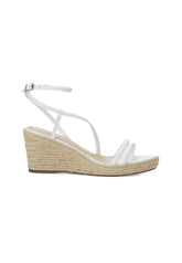 Mangará Atelier White Leather Espadrille Wedges Romã – Women’S Jute Platform Sandals