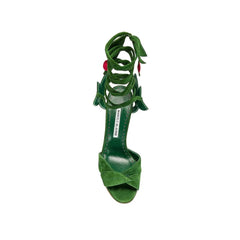 Manolo Blahnik Bicolor Calfskin Strap-On Sandals