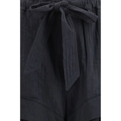 Marant Etoile Black Viscose Cargo Shorts
