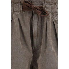 Marant Etoile Brown Cotton Bermuda Shorts