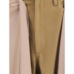 MARBELL Beige Wool Athletic Pants - 1