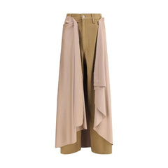 MARBELL Beige Wool Athletic Pants - 1
