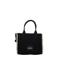 Achterkant van de Marc Jacobs designertas in zwart materiaal, met de strakke lijnen en verfijnde afwerking.
