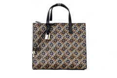 Marc Jacobs Mini Grind Signet Printed Leather Crossbody Tote Handbag Purse - Cross Body Bags