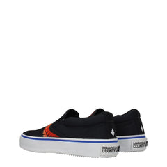 Marcelo Burlon Black Fabric Slip-On Loafers