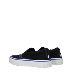 Marcelo Burlon Black Fabric Slip-On Loafers