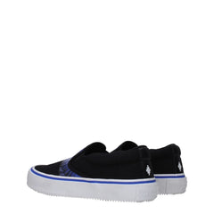 Marcelo Burlon Black Fabric Slip-On Loafers - Flats