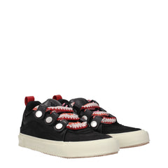 Marcelo Burlon Black Leather Low Tops - EU41/US8