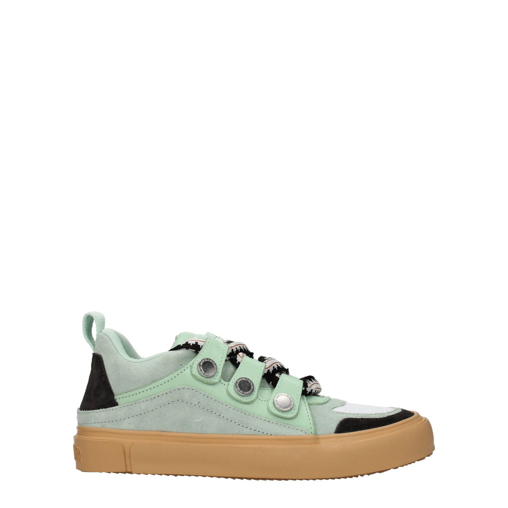 Marcelo Burlon Green Leather Low Tops - EU40/US7