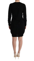 MARGHI LO’ Black Wool Long Sleeve Shift Dress - Dresses