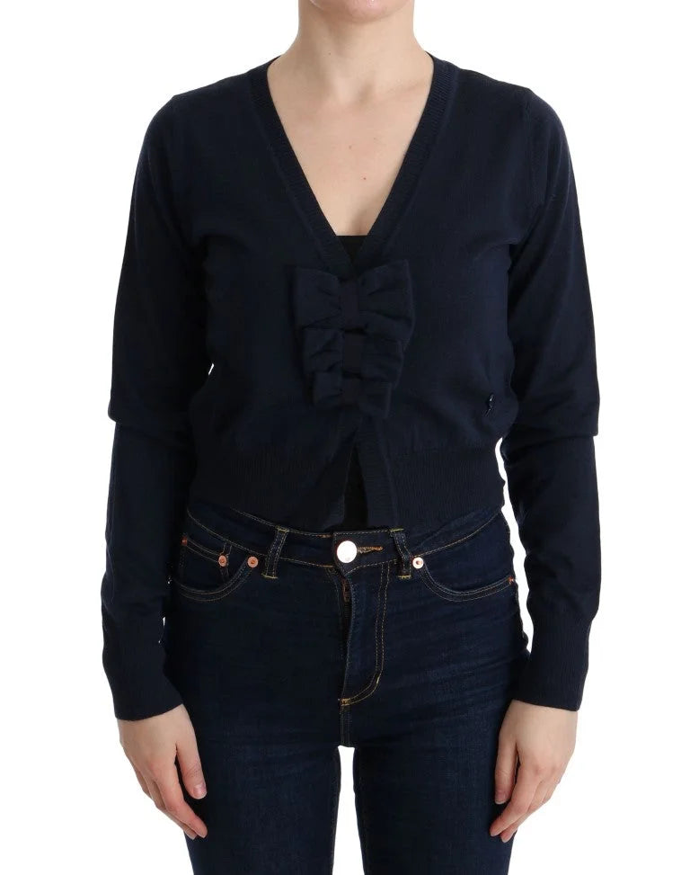 MARGHI LO’ Blue Wool Blouse Sweater - IT44|L - Sweaters