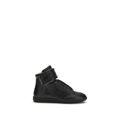 Margiela Black Calf Leather Bos Taurus High Top Sneakers - EU41/US8