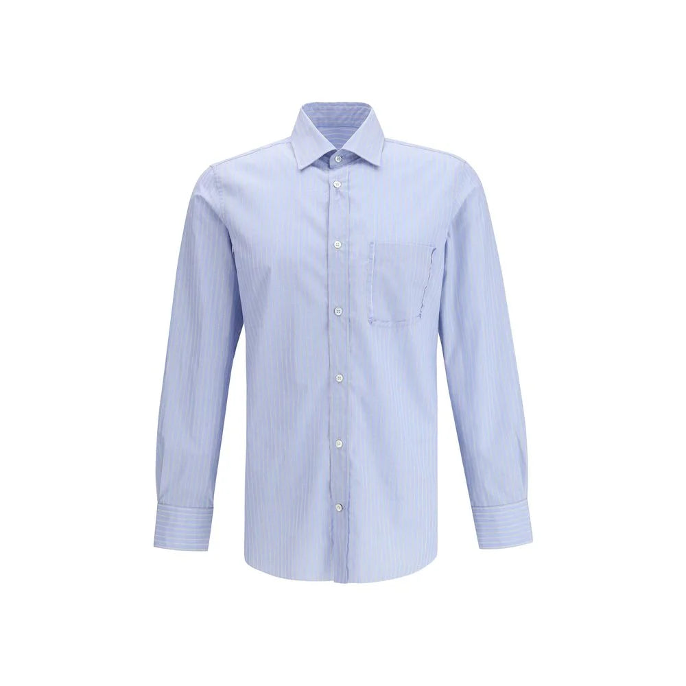 Margiela Blue Cotton Pattern Shirt
