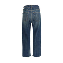 Margiela Blue Cotton Straight-Leg Jeans