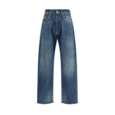 Margiela Blue Cotton Straight-Leg Jeans