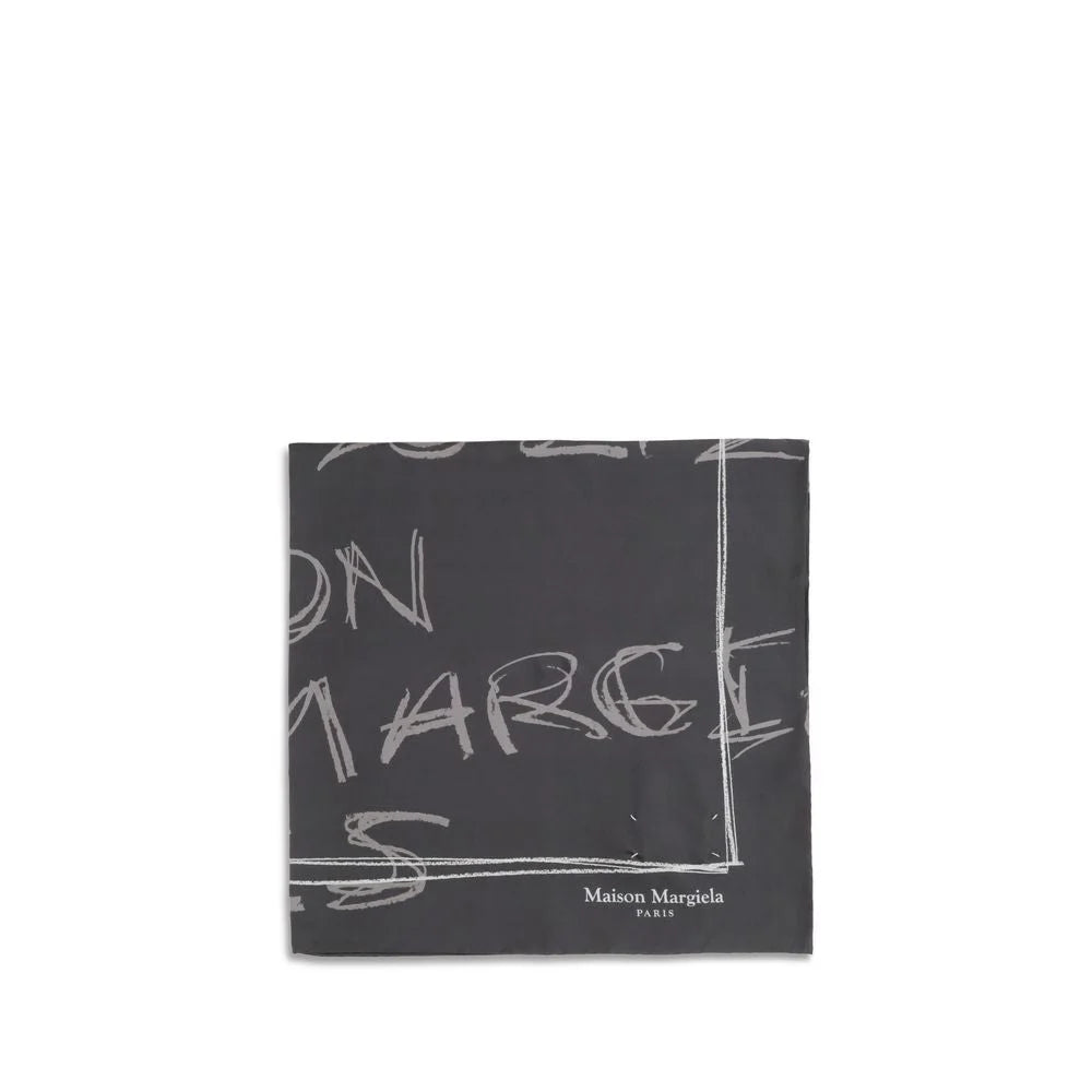 Écharpe en soie grise Margiela
