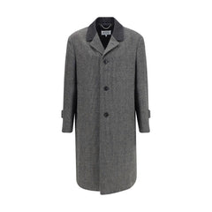 Margiela Single-breasted coat in virgin wool blend - Overcoats