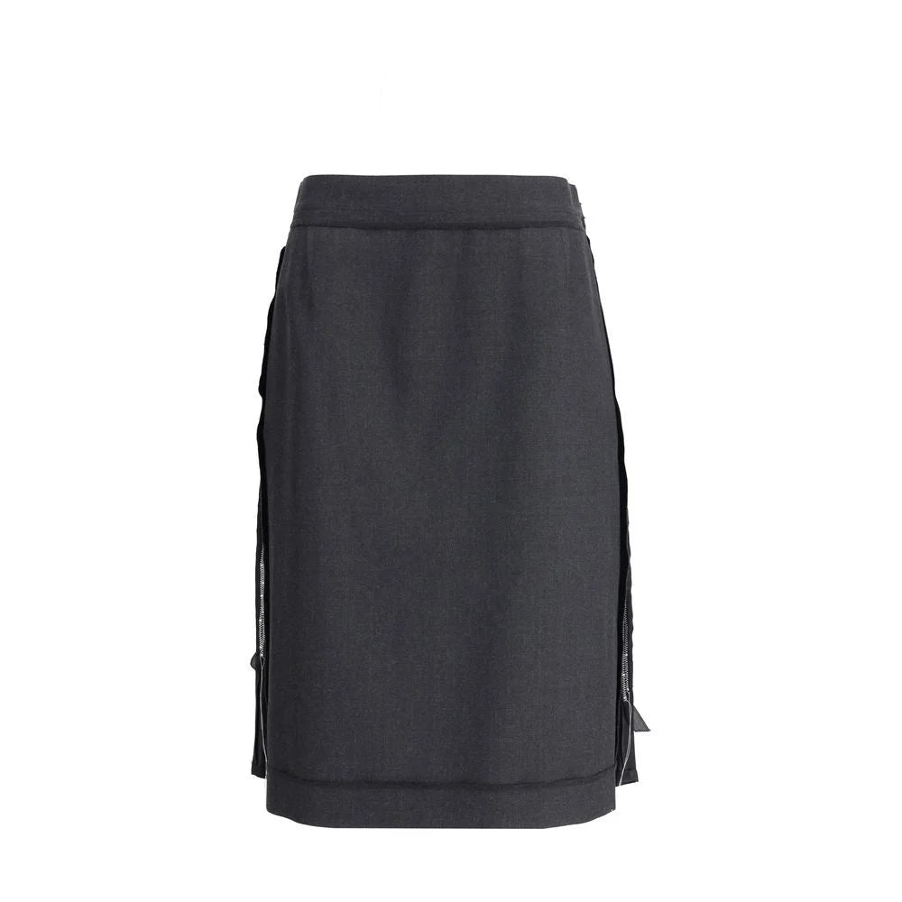 Margiela Wool Midi Skirt - Skirts