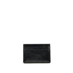 Marine Serre Black Calf Leather Bos Taurus Wallet - Card Cases