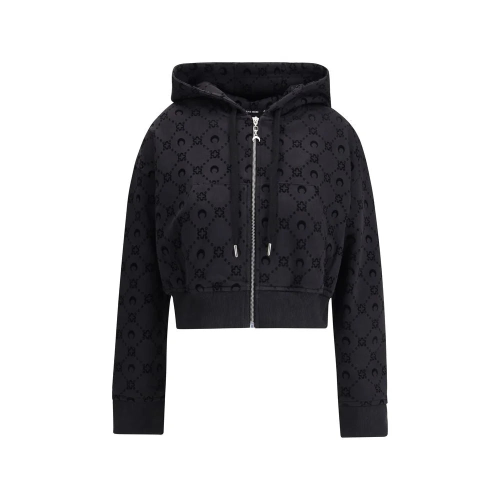 Marine Serre Black Cotton Sweatshirt - S