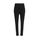 Marine Serre Black Viscose Leggings