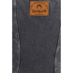 Marine Serre Gray Cotton Casual Dress - Dresses