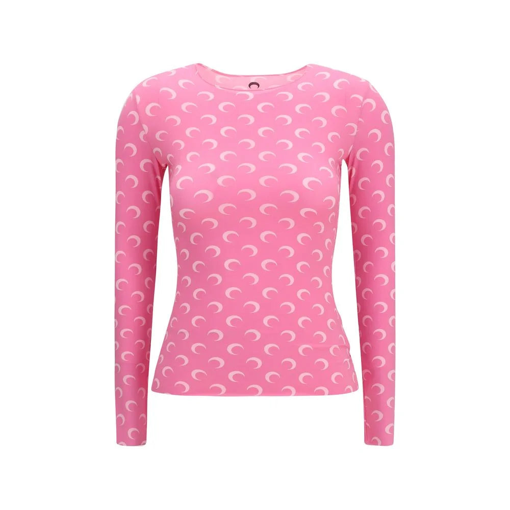 Marine Serre Multicolor Polyamide Long Sleeve T-Shirt