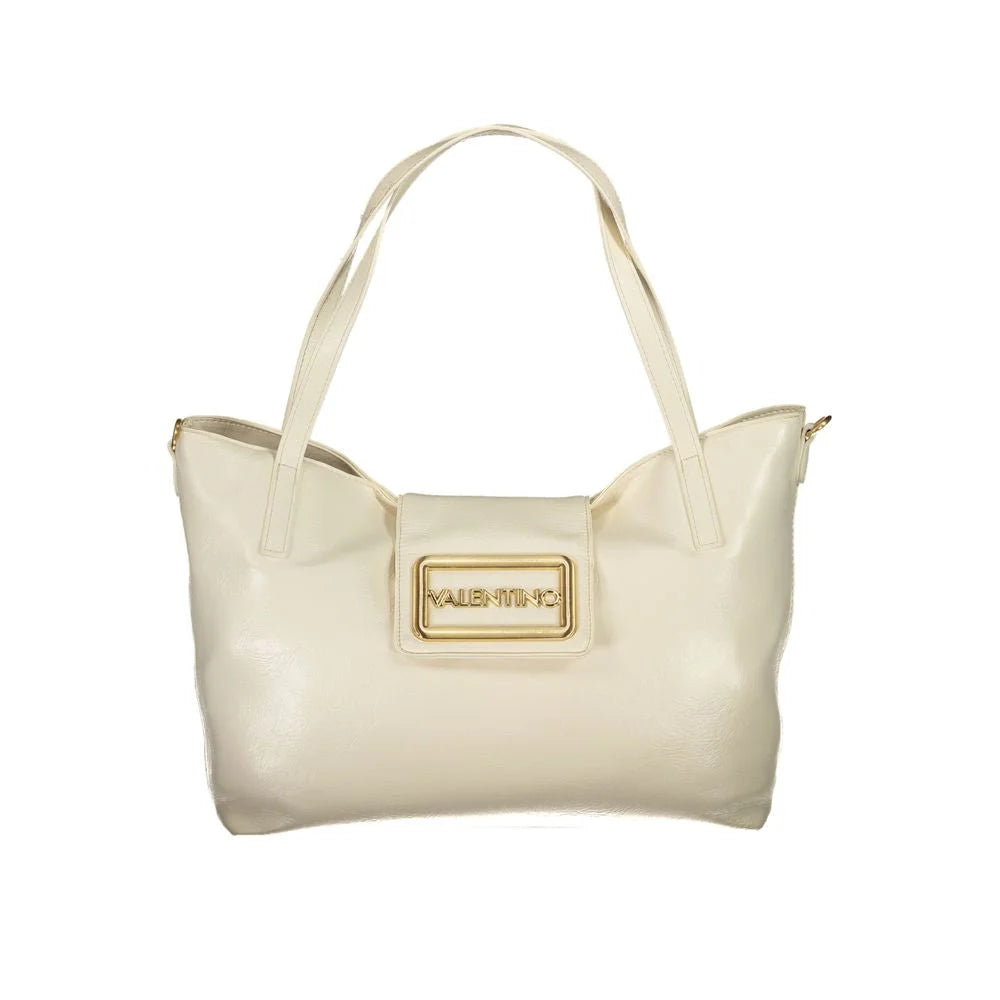 Mario Valentino Beige Polyethylene Women Handbag - Shopper Bags