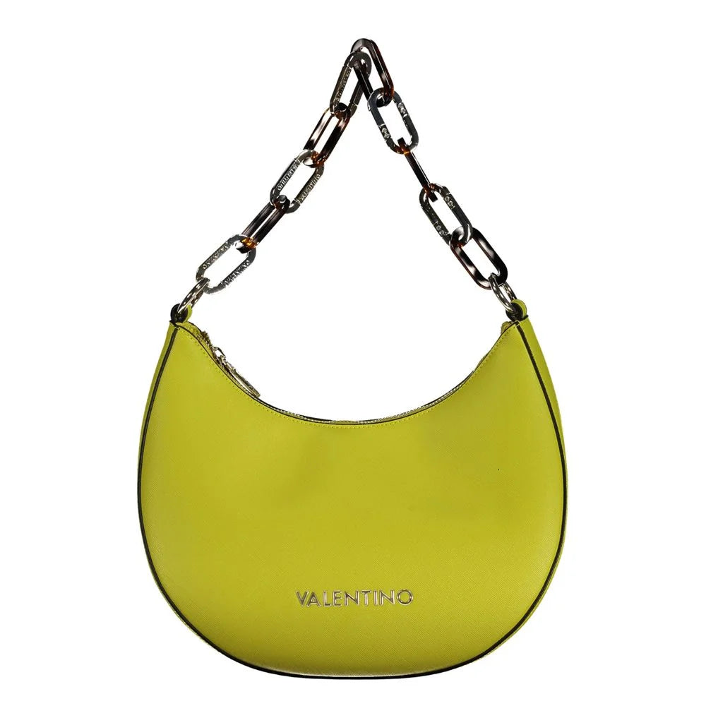 Mario Valentino Yellow Polyethylene Women Handbag - Half-Moon Bags