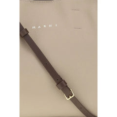 Marni Beige Calf Leather Bos Taurus Shoulder Bag