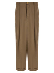Marni Beige Virgin Wool Casual Pants