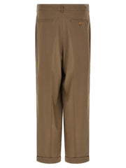 Marni Beige Virgin Wool Casual Pants