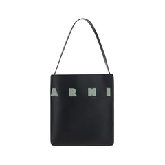 Marni Black Calf Leather Bos Taurus Shoulder Bag