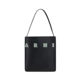 Marni Black Calf Leather Bos Taurus Shoulder Bag
