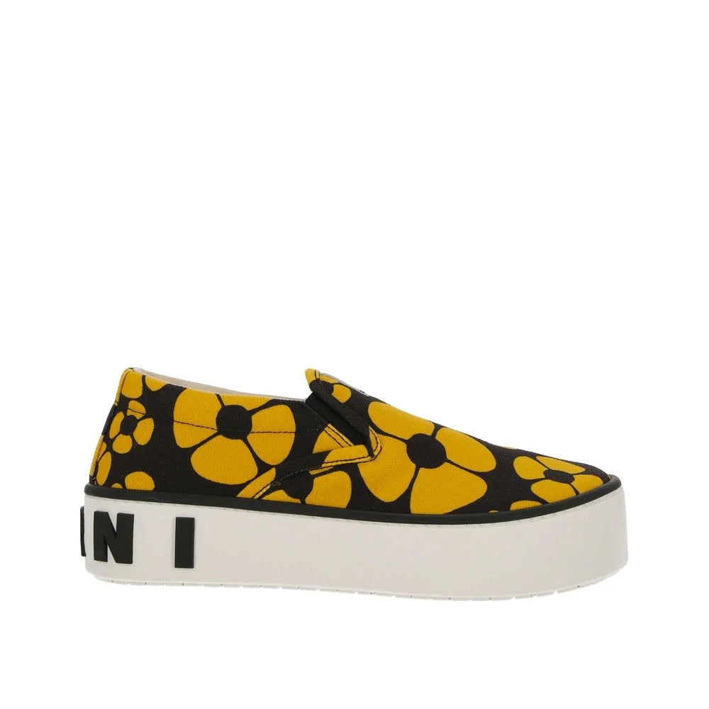 Marni Black Cotton Platform Sneakers