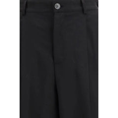 Marni Black Fleece Wool Casual Pants - Trousers