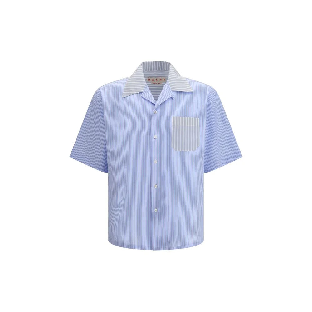 Marni Blauw katoenen geruit shirt - IT50 | L