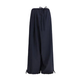 Marni Blue Fleece Wool Casual Pants
