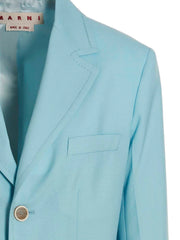 Marni Blue Virgin Wool Blazer - IT38