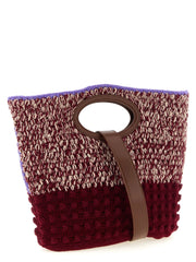 Marni Bordeaux Wool Handbag