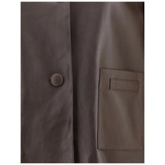Marni Brown Leather Jacket - IT44 | L
