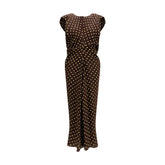 Marni Brown Silk Casual Dress