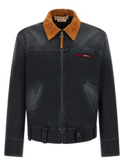 Marni Gray Cotton Denim Jacket