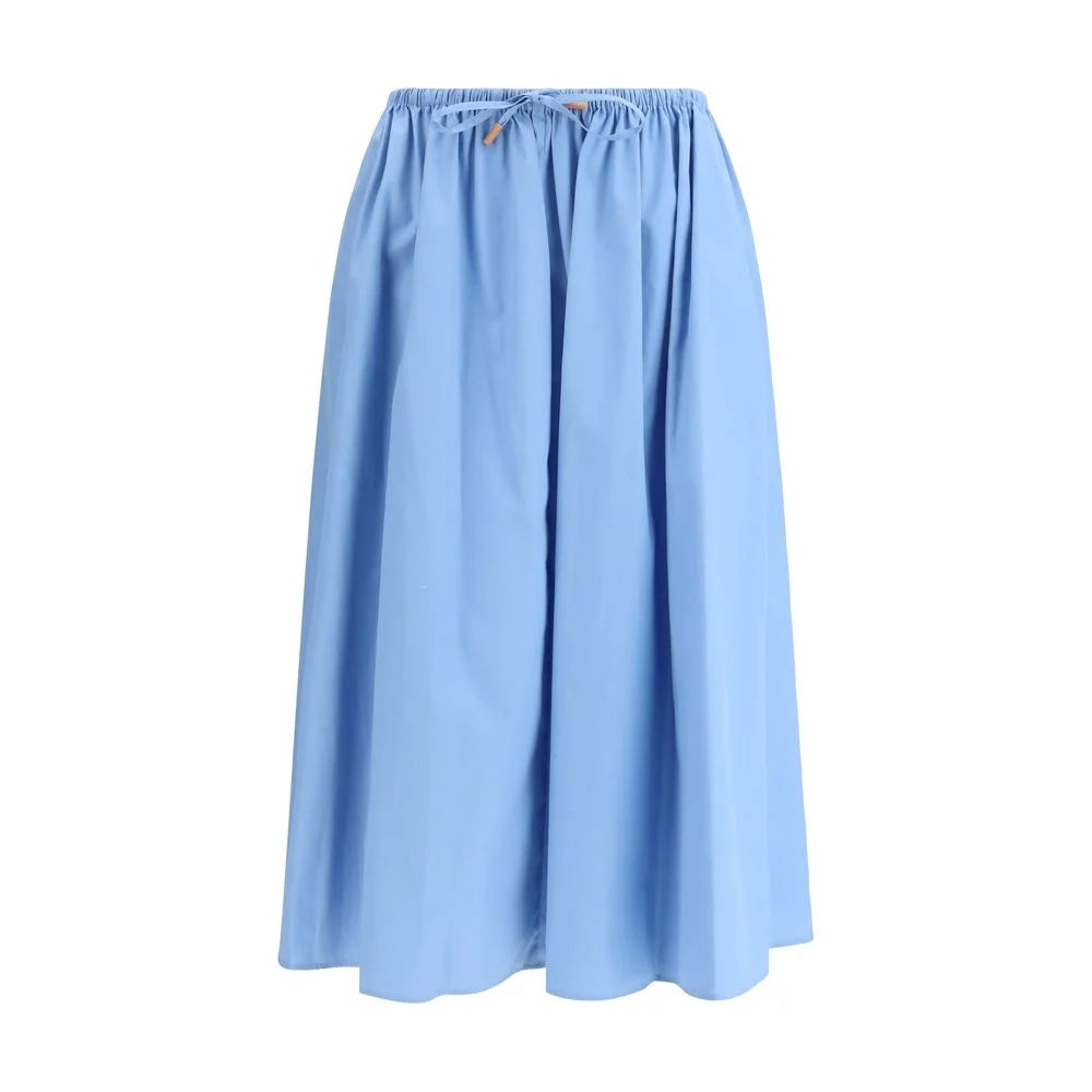 Marni Light Blue Cotton Midi Skirt