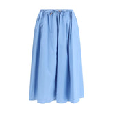 Marni Light Blue Cotton Midi Skirt