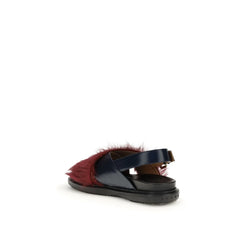 Marni Multicolor Calf Leather Bos Taurus Flat Sandals
